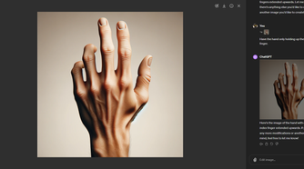 The result of the index finger request