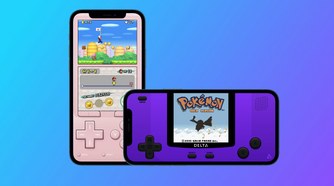 phones showing the delta emulator