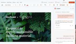 Creating a Powerpoint from a Word document.