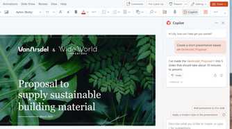 Creating a Powerpoint from a Word document.