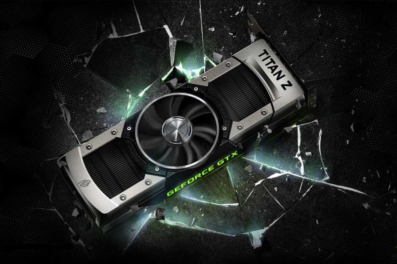 An image showing a render of the Nvidia Titan Z GPU.