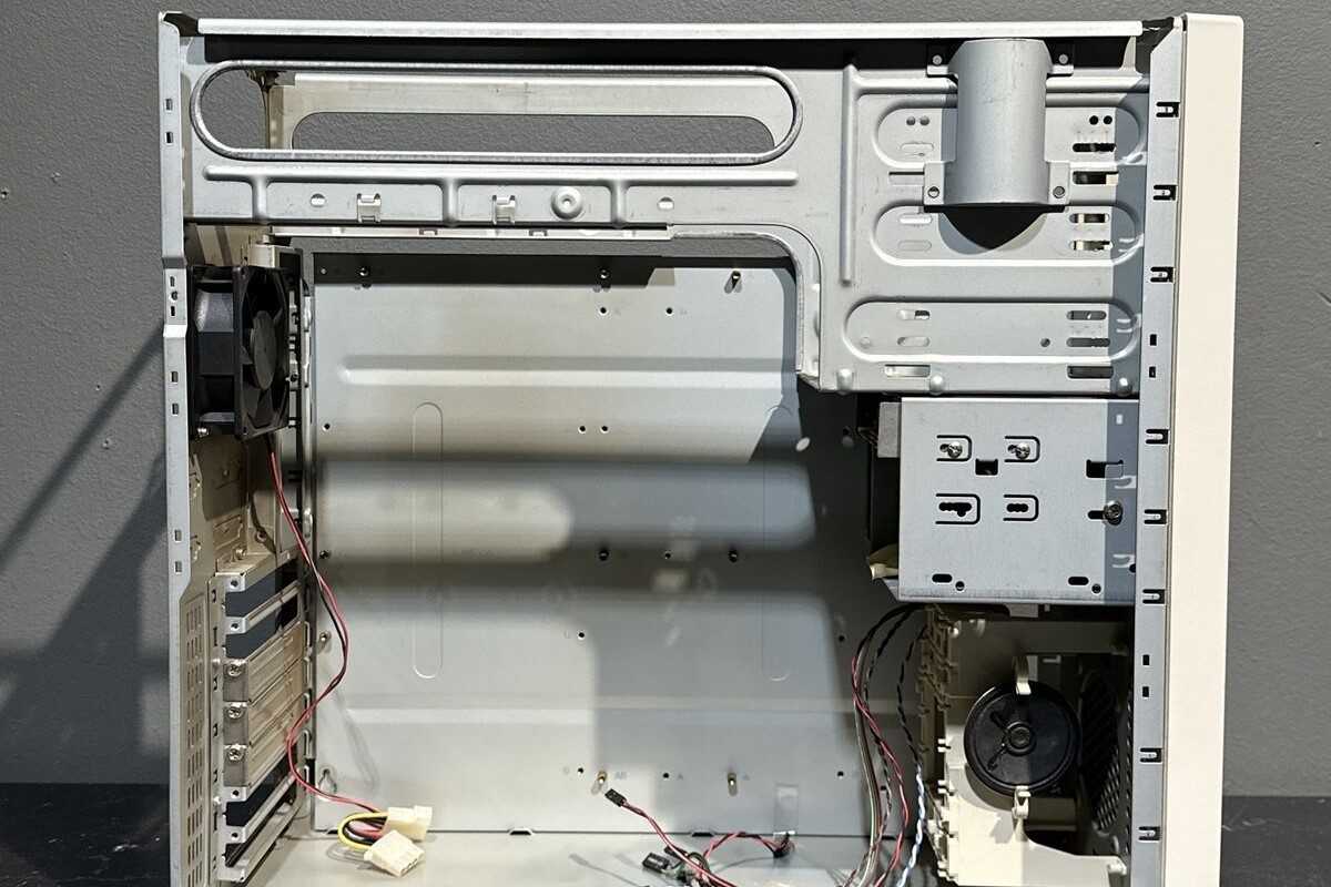 Old PC case internals