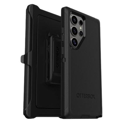 An image showing the OtterBox Defender case for Galaxy S24 Ultra in black color.