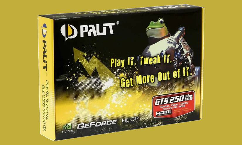 Palit GeForce GTS 250 box art