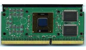 An image showing a Pentium II slot CPU.
