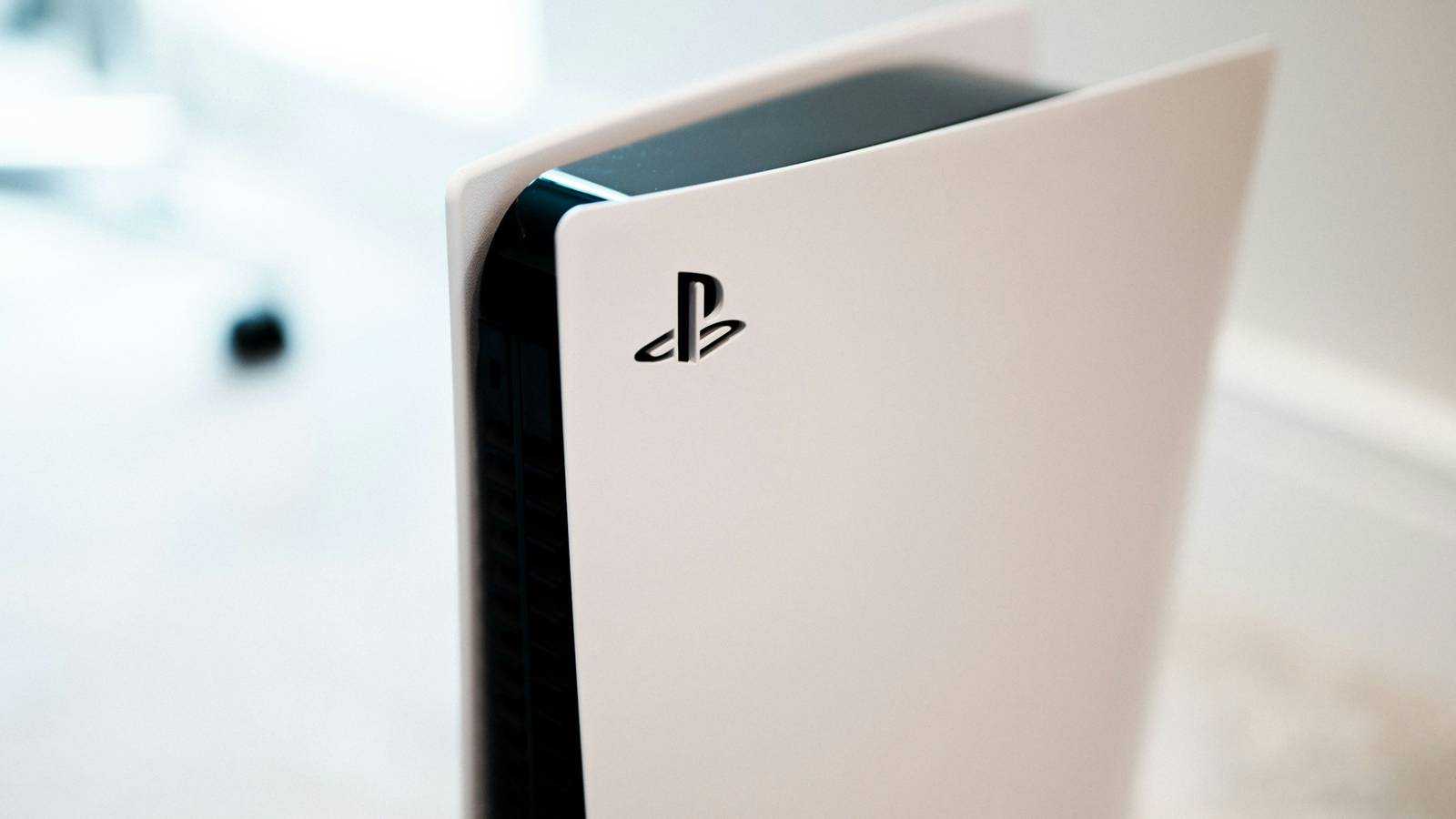 Close up of PlayStation 5 console