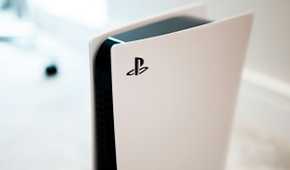 Close up of PlayStation 5 console