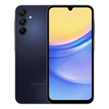 An image showing the Samsung Galaxy A15 5G smartphone over a transparent background.