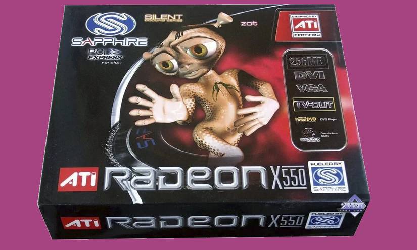 Sapphire Radeon X550 box art