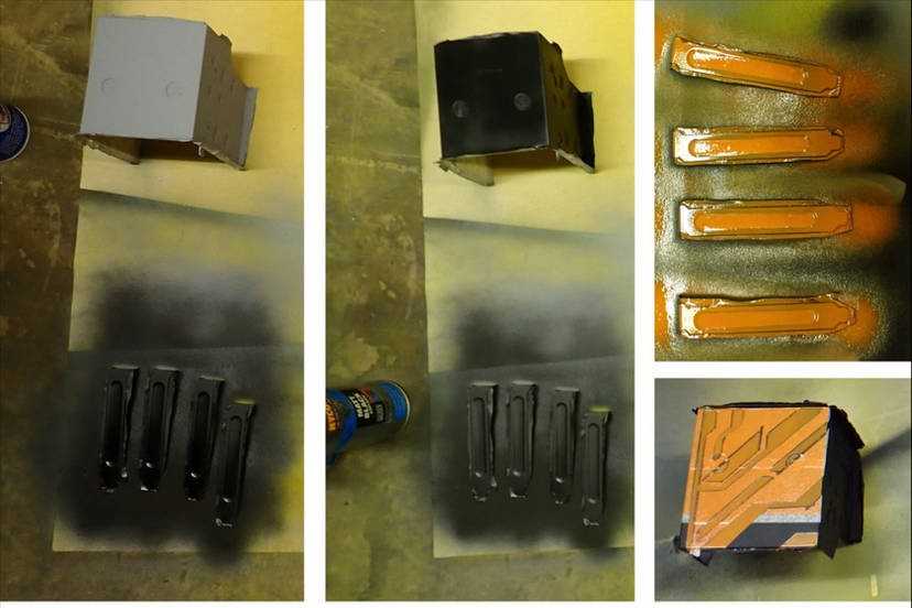 Painting internal sections of old PC case