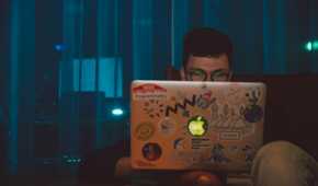 Person working on laptop