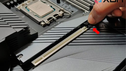 PCIE slot on a motherboard
