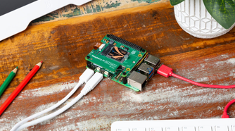 Raspberry Pi M.2 HAT+ on desk