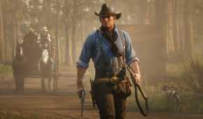 red dead redemption 2 arthur morgan holding guns