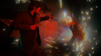 alan wake 2 fighting darkness with flashlight