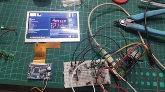 A WIP image of the car monitor console