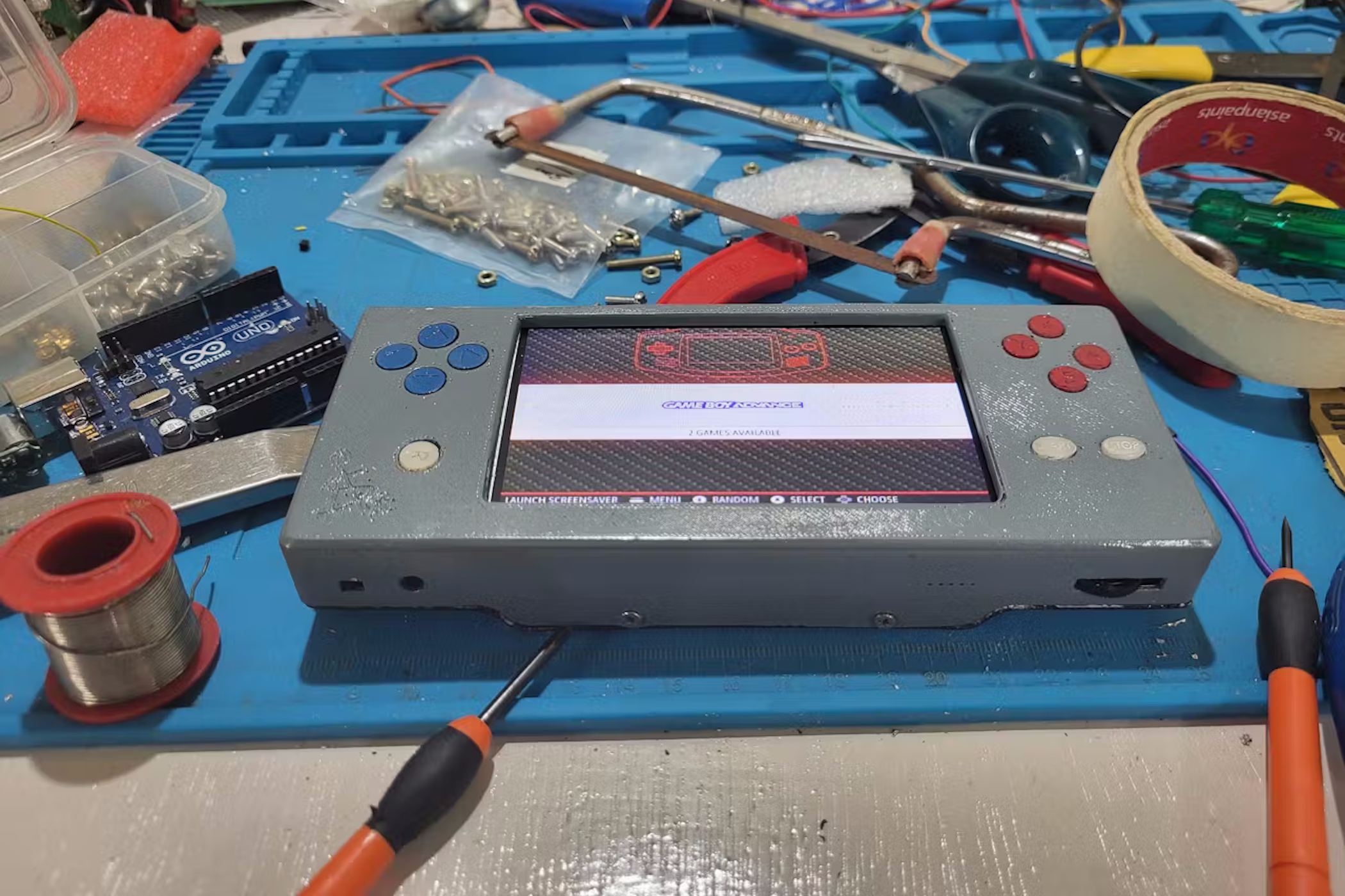 An angle shot of the console