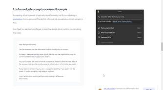 An example email