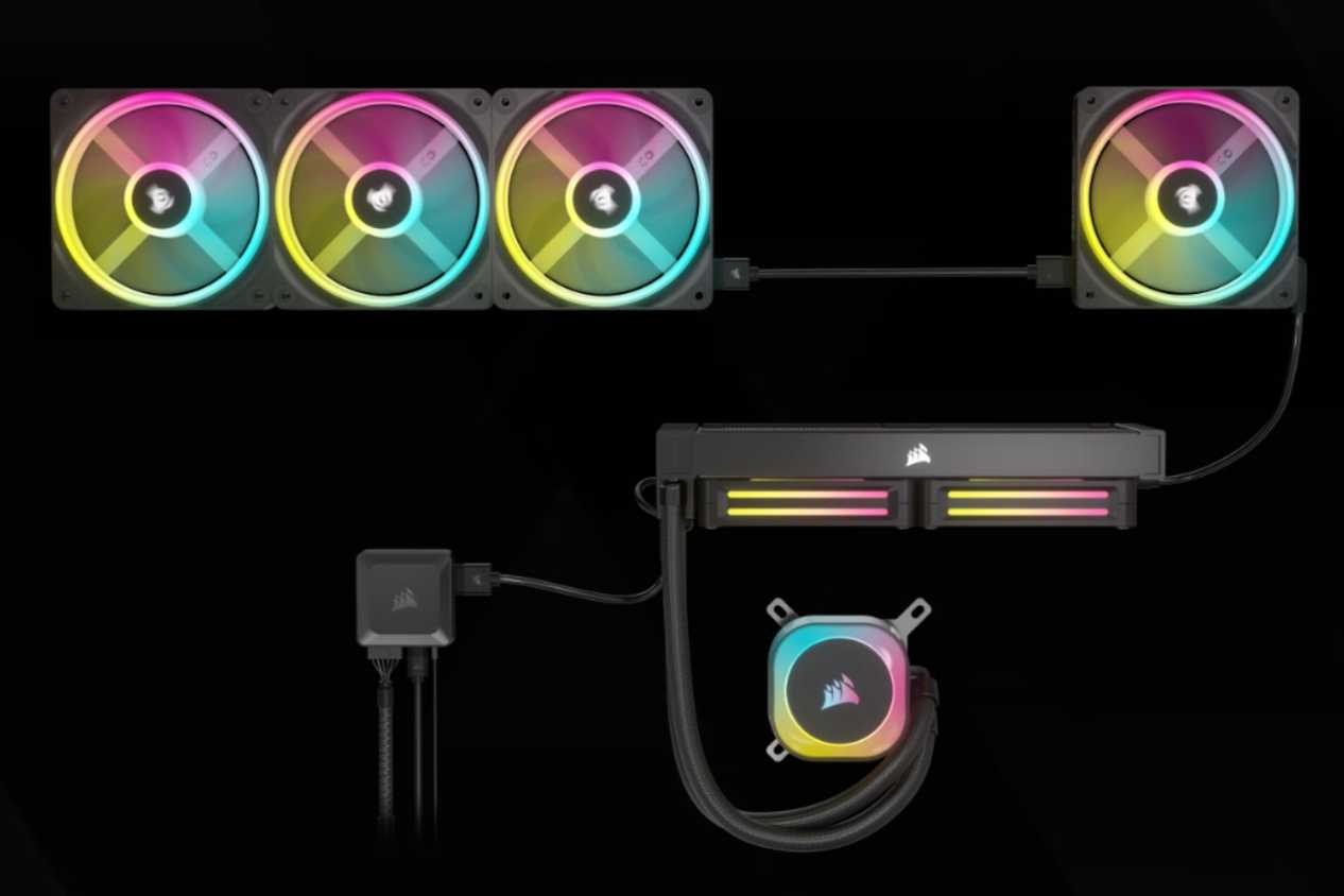 An image showing the Corsair iCUE LINK RGB fans.
