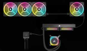 An image showing the Corsair iCUE LINK RGB fans.