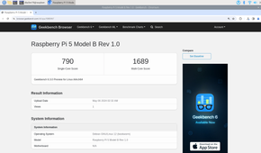 Raspberry Pi 5 Geekbench 6 score