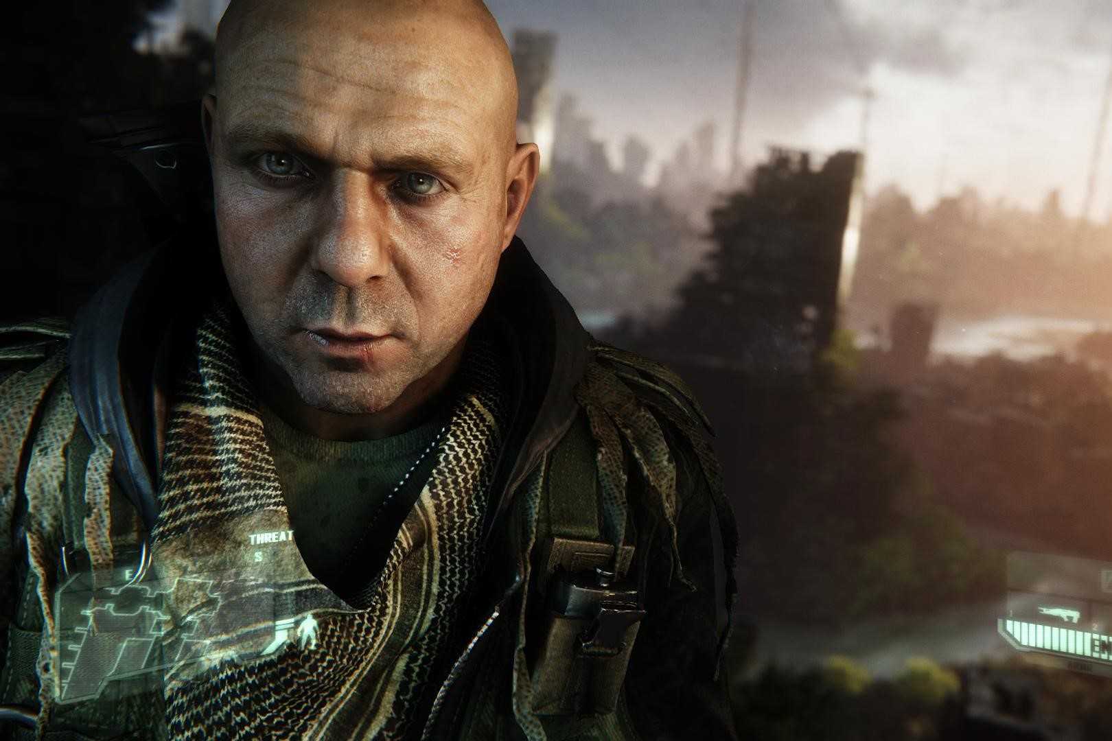 Screenshot of Crysis 3 showing a character model
