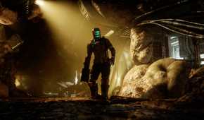 Screenshot from Dead Space 2023 showing Isaac standing near organic matter