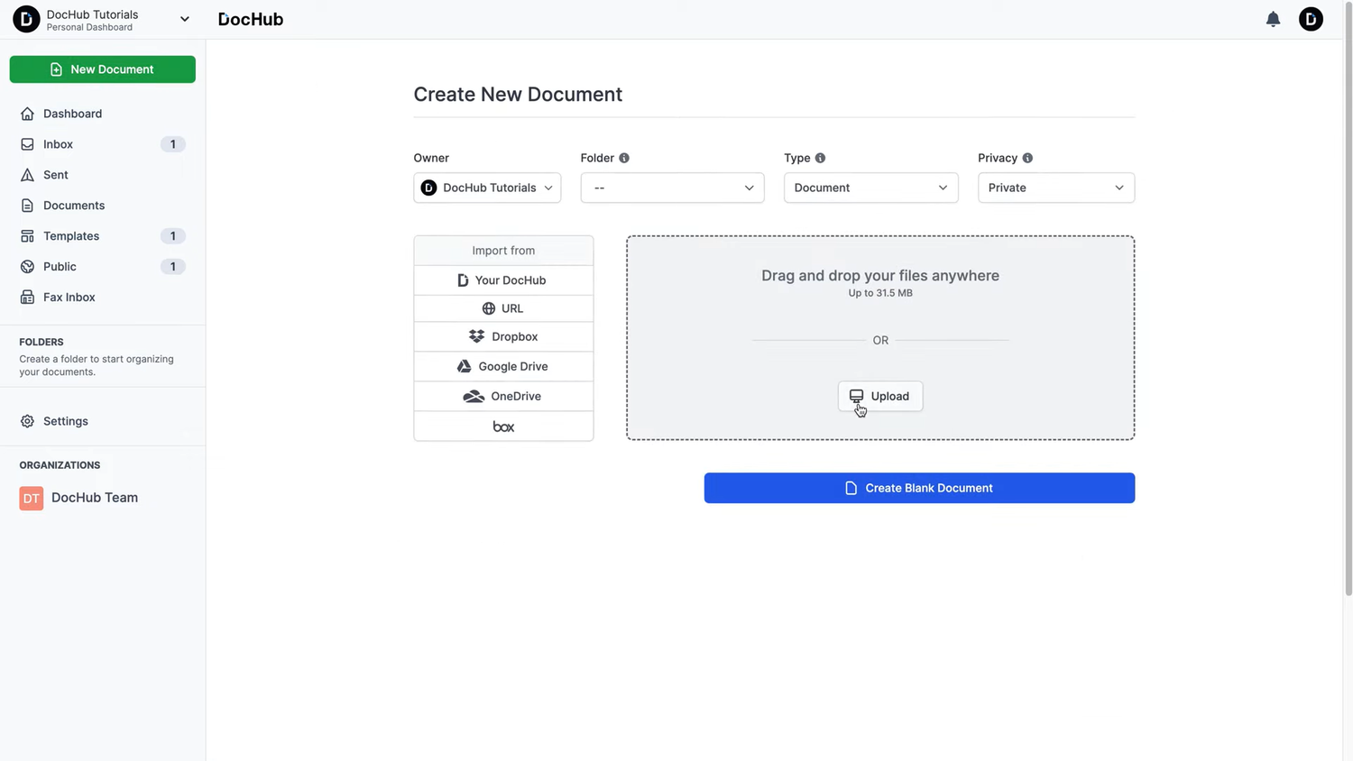dochub pdf tutorial upload