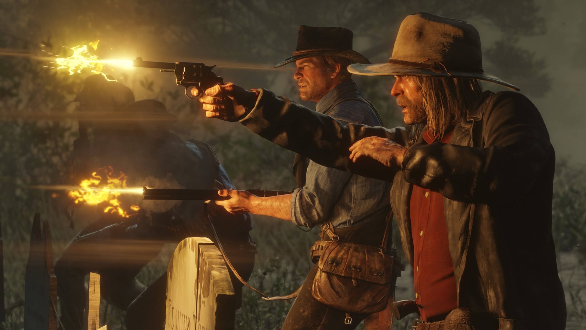 A shootout with Arthur Morgan and his Posse