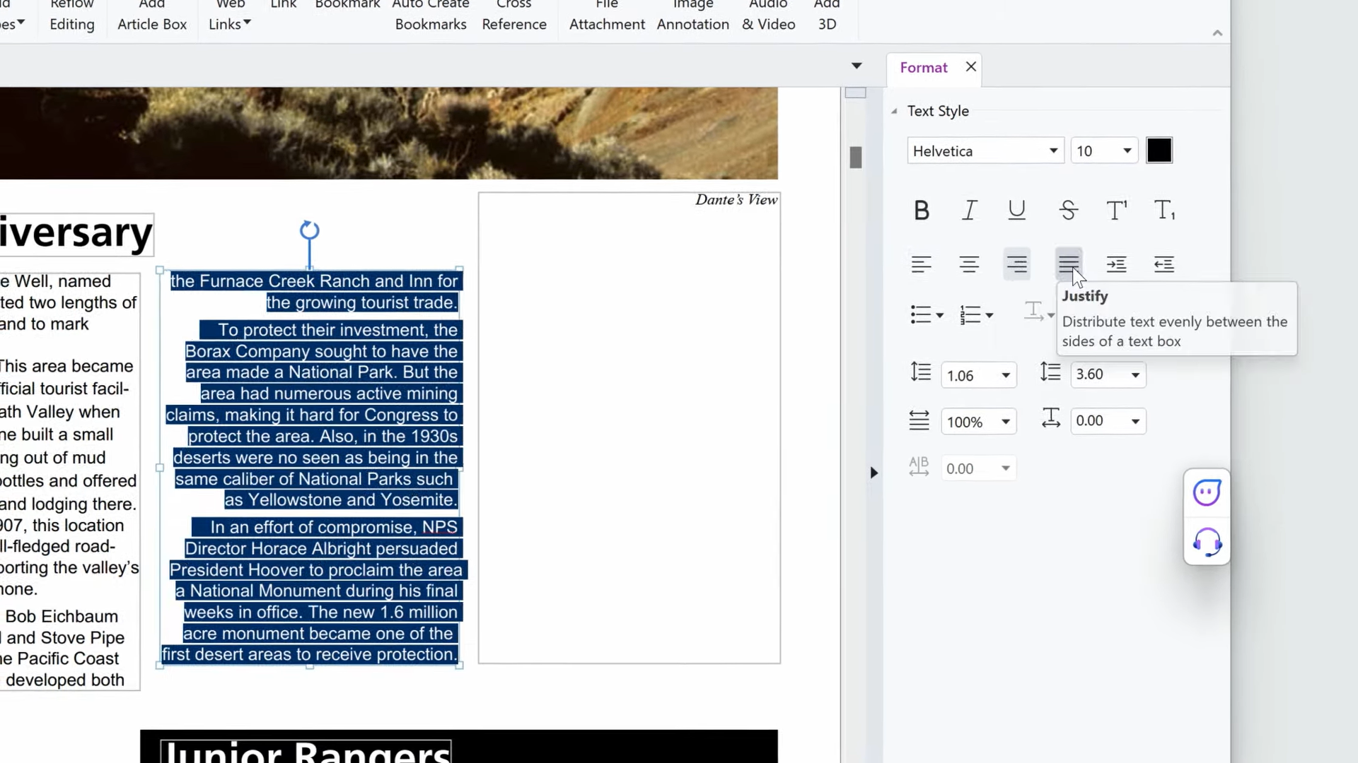 foxit tutorial text alignment