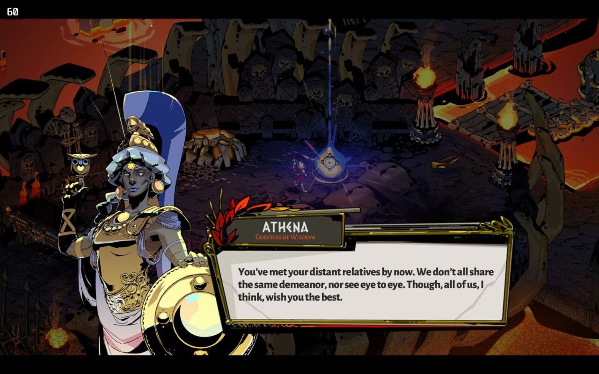 screenshot of hades showing a conversation with athena