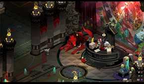 screenshot of hades the game showing hades and cerberus