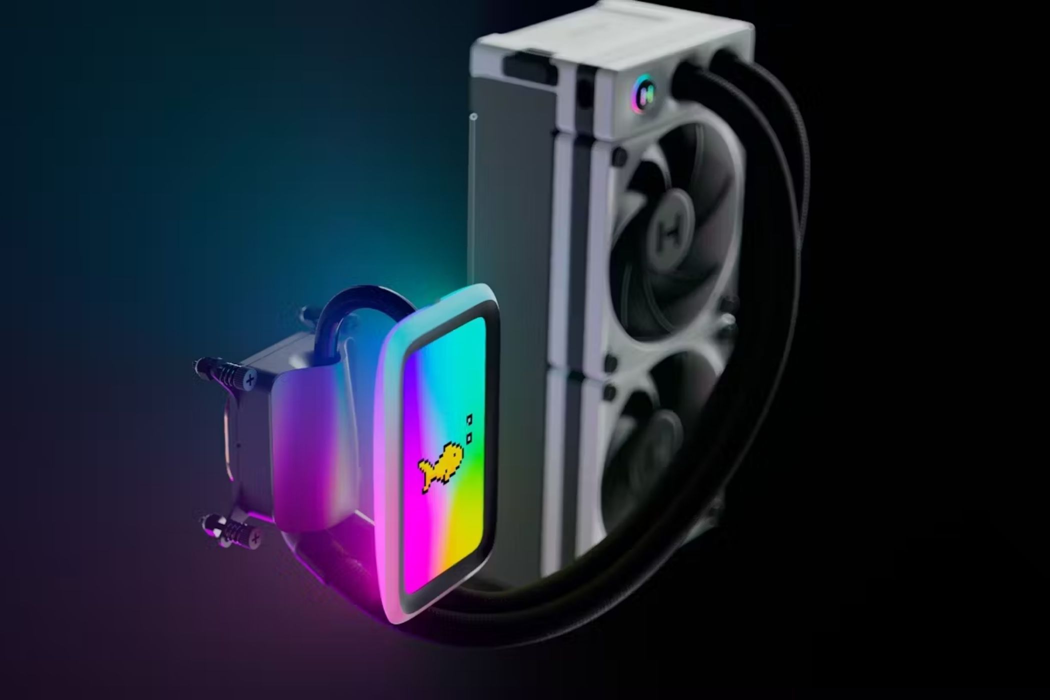 An image showing a render of the Hyte THICC Q60 AIO.