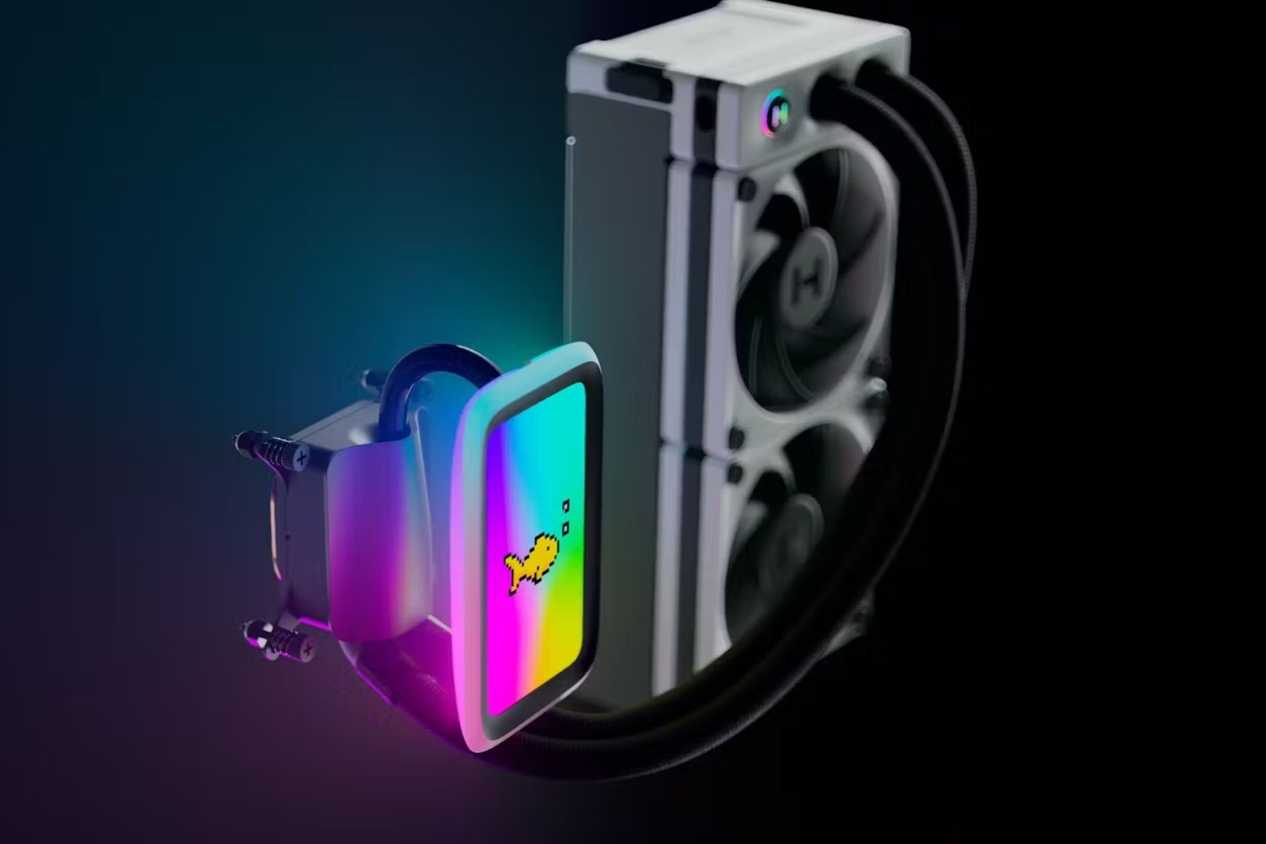 An image showing a render of the Hyte THICC Q60 AIO.
