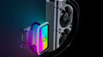 An image showing a render of the Hyte THICC Q60 AIO.