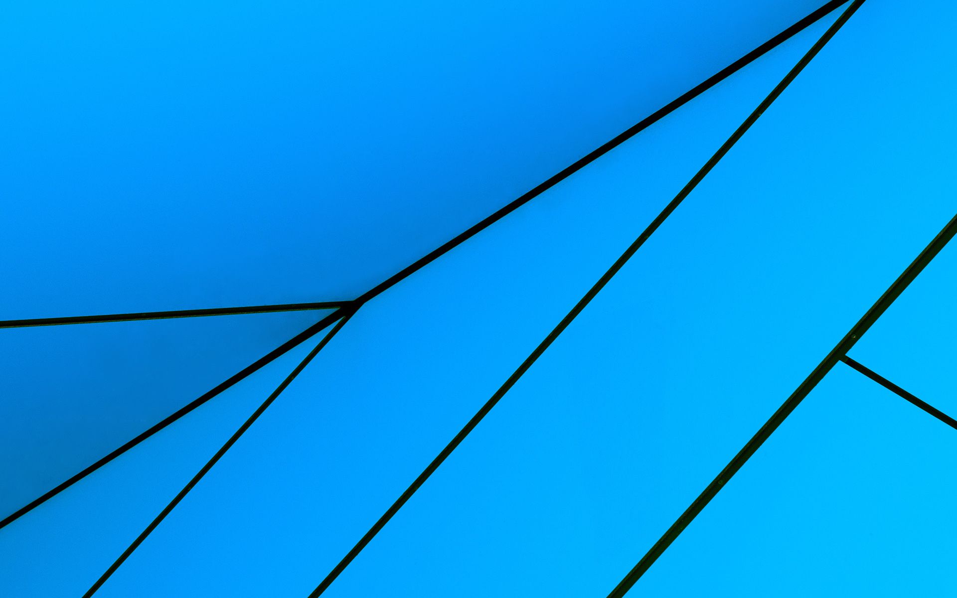 Geometric wallpaper in blue with blaxk lines