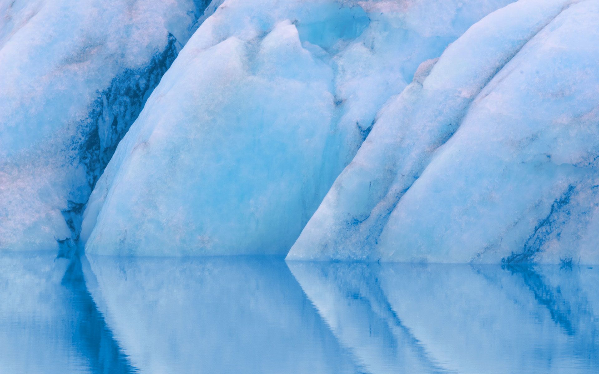 A black of ice on water