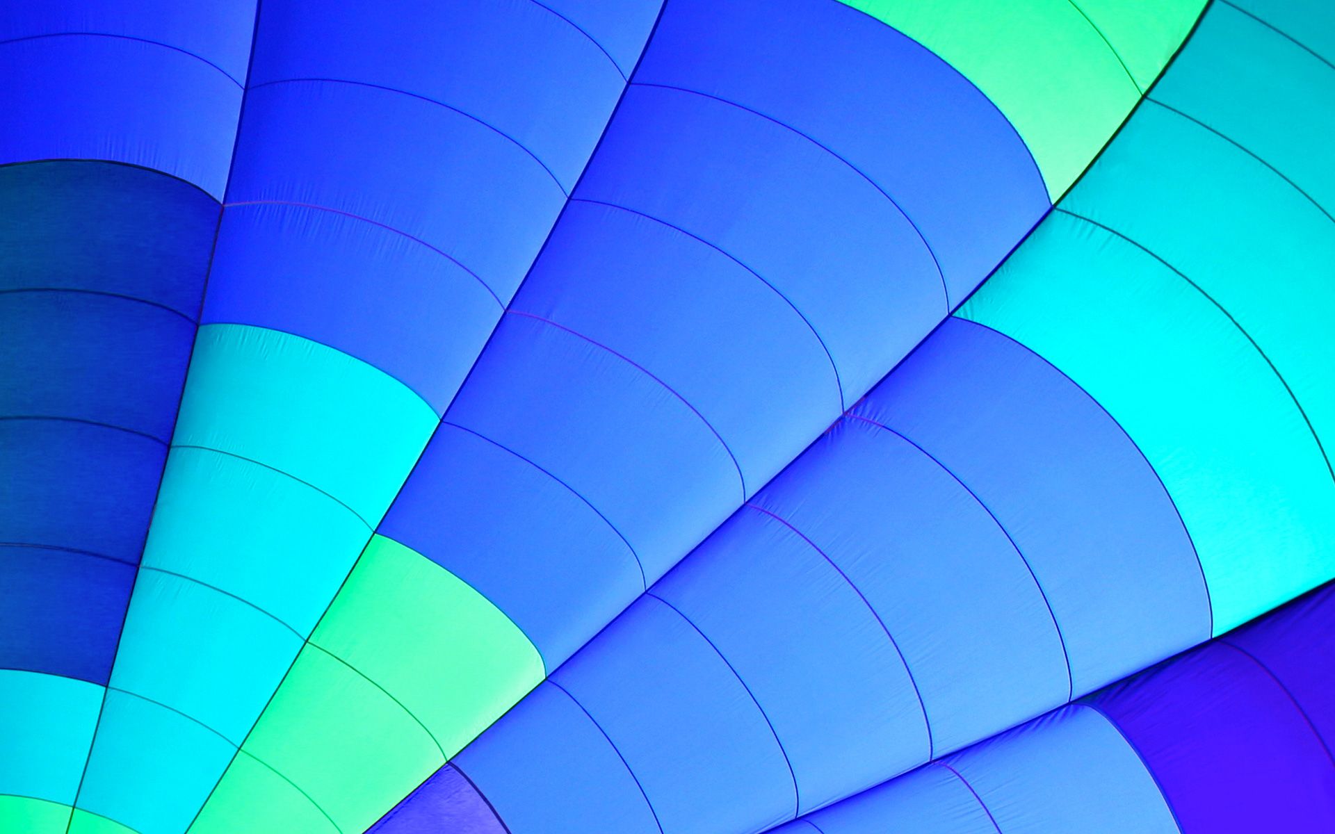 Close-up of a blue hot air balloon