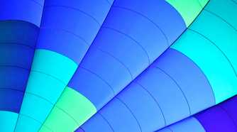 Close-up of a blue hot air balloon