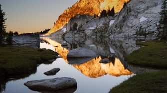 Mountains at sunset