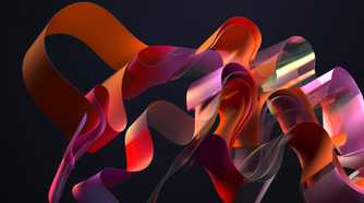 Red wavy patterns on a dark background