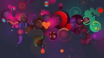 Abstract wallpaper with various colors and shapes