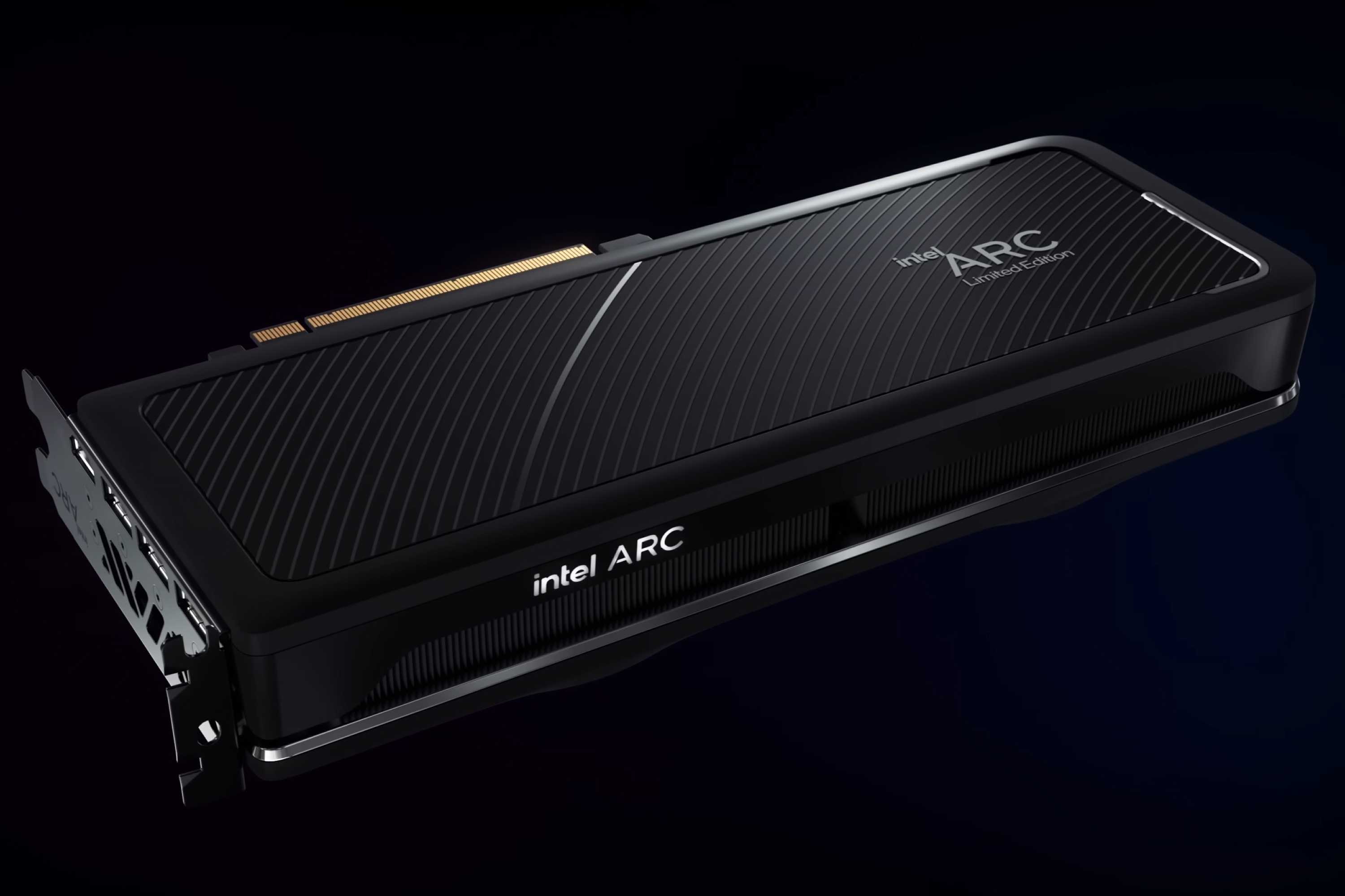 A render of Intel Arc GPUs