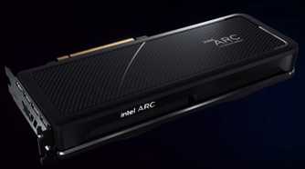 A render of Intel Arc GPUs