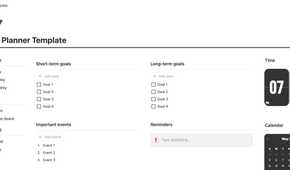 Life planner template home
