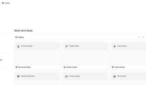 Goals life planner template