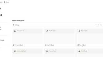 Goals life planner template