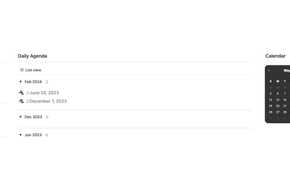 Daily view in Notion template