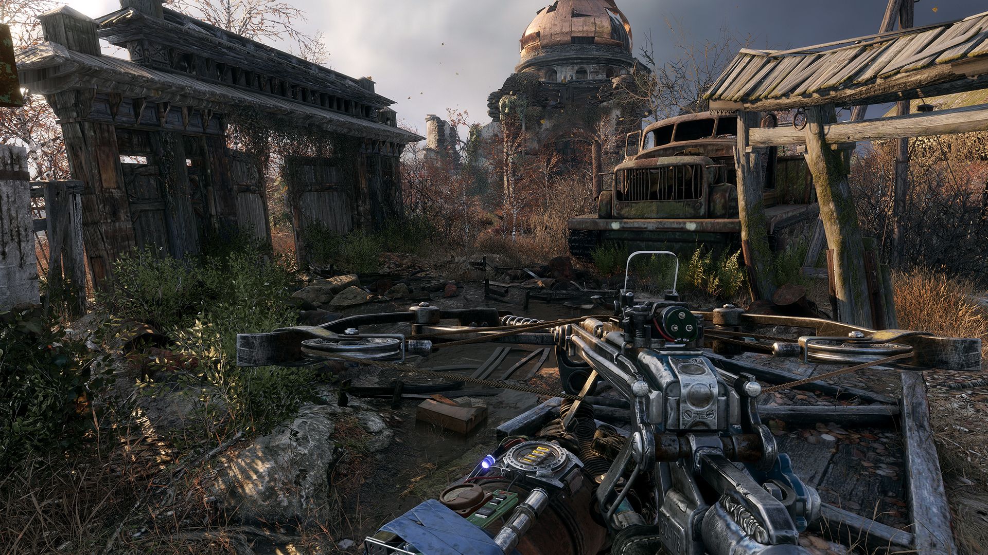 Metro Exodus exploration with crossbow