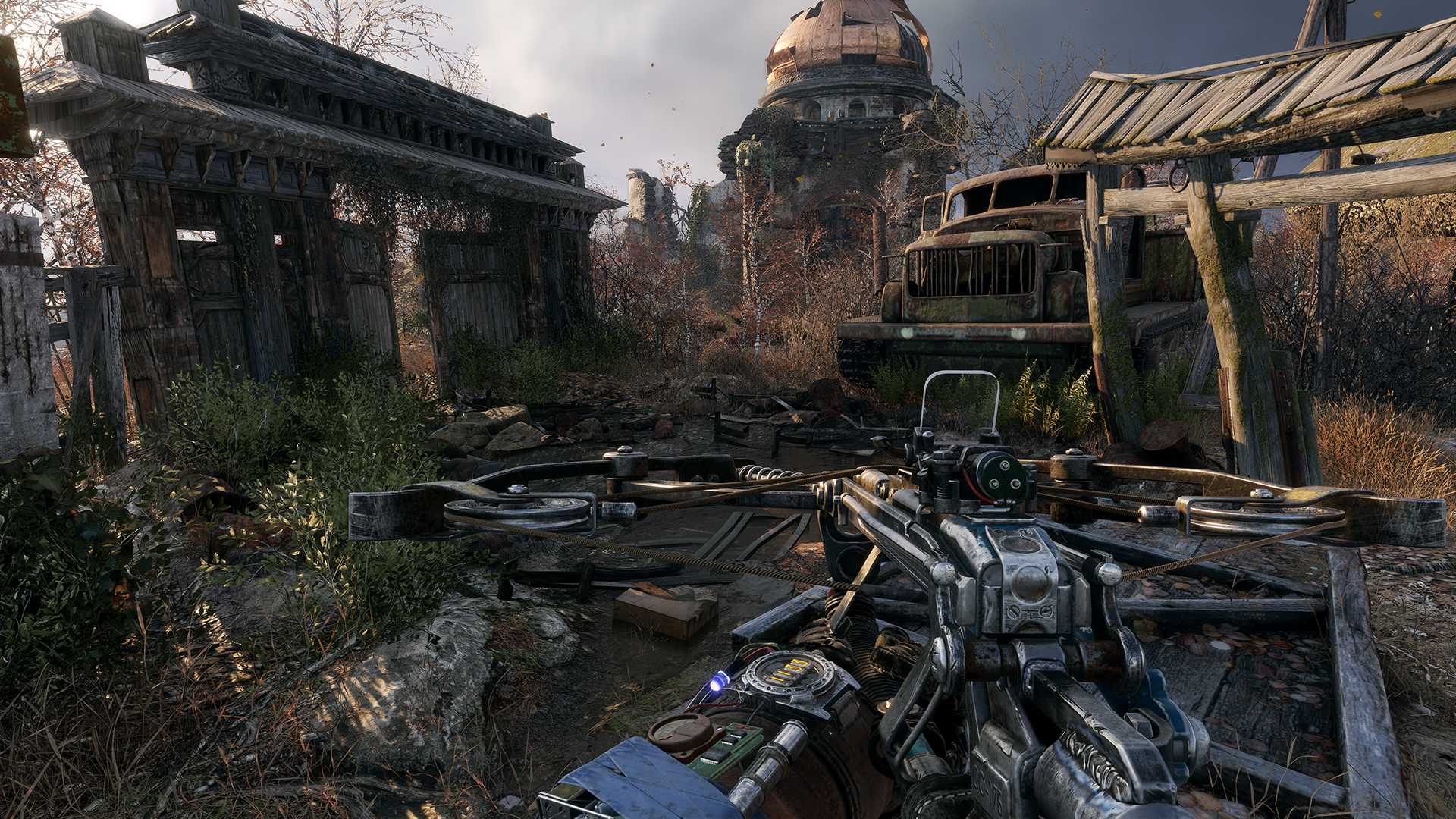 Metro Exodus exploration with crossbow